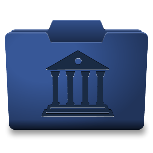 Blue Library Icon 512x512 png